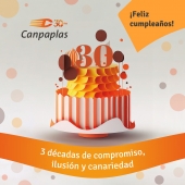 ¡Cᴜᴍᴘʟɪᴍᴏs 30 ᴀɴ̃ᴏs!🥂🎂🎉
Desde 1994 comercializamos y distribuimos envases para uso alimentario en Canarias. Llegamos a más de 6.000 puntos de venta repartidos por todo el archipiélago, con una flota de vehículos propia y una experimentada red comercial. Apostamos por la calidad, la innovación y la ecología en nuestro surtido.

Gracias por formar parte de nuestra historia. Esperamos seguir cumpliendo años a tu lado🧡

3 𝐷𝑒́𝑐𝑎𝑑𝑎𝑠 𝑑𝑒 𝑐𝑜𝑚𝑝𝑟𝑜𝑚𝑖𝑠𝑜, 𝑖𝑙𝑢𝑠𝑖𝑜́𝑛 𝑦 𝑐𝑎𝑛𝑎𝑟𝑖𝑒𝑑𝑎𝑑
#Canpaplas #30aniversario #Canarias
